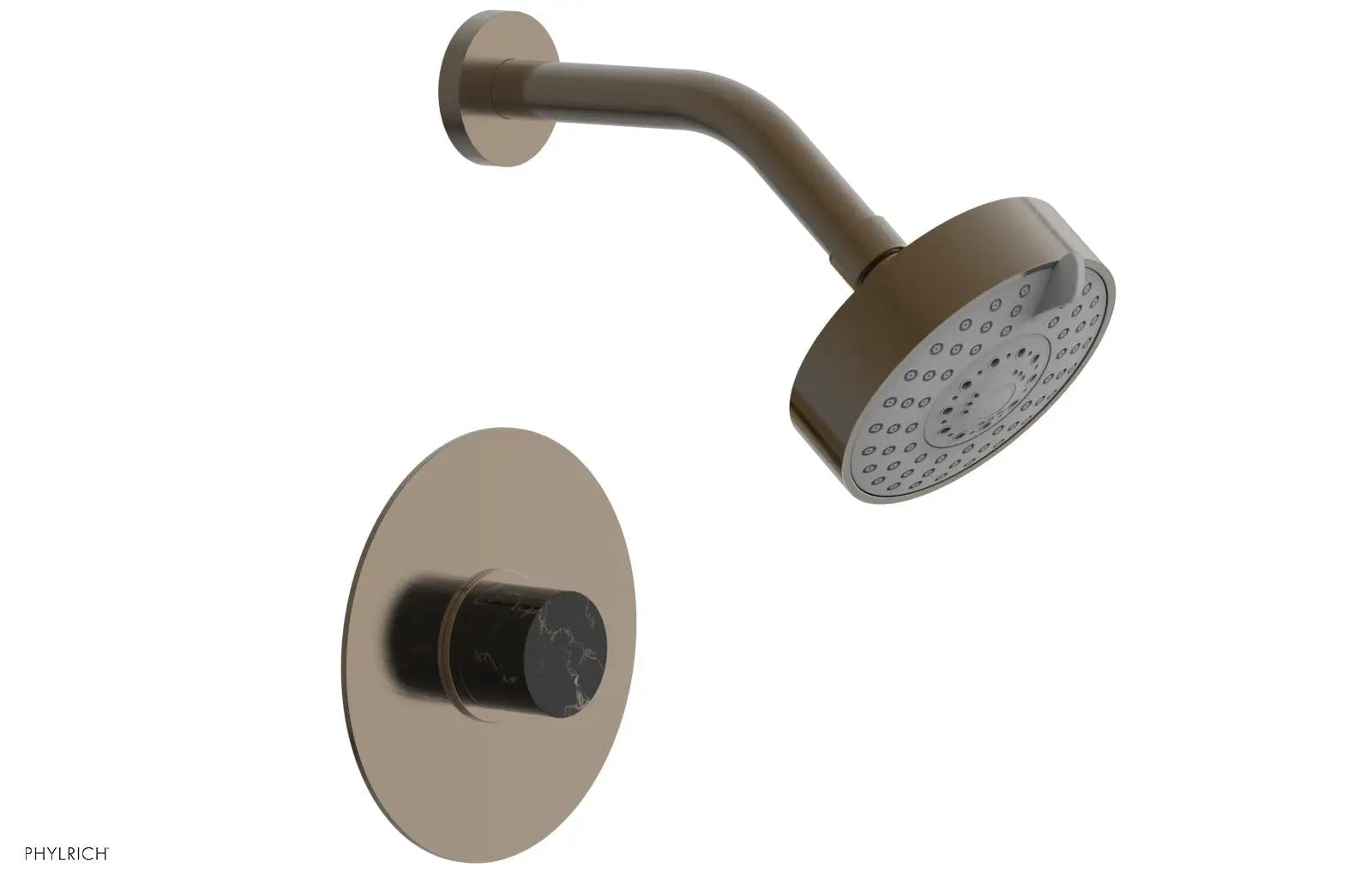 Phylrich BASIC II Pressure Balance Shower Set - Black Marble by Phylrich
