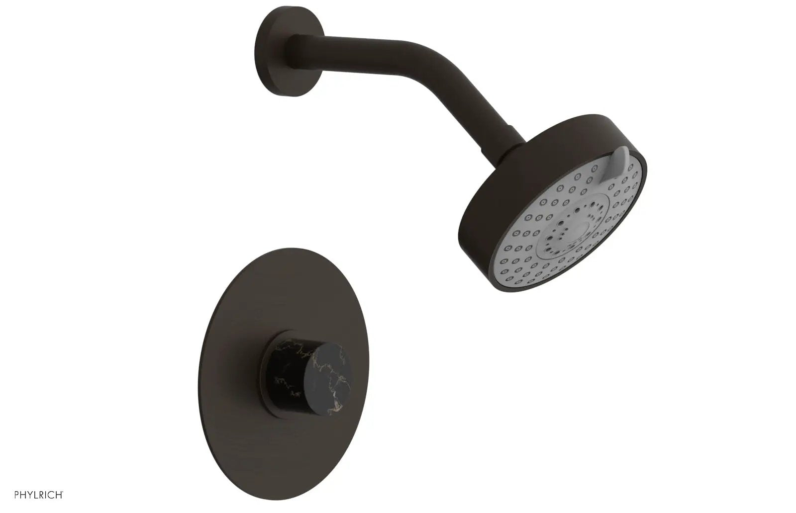Phylrich BASIC II Pressure Balance Shower Set - Black Marble by Phylrich