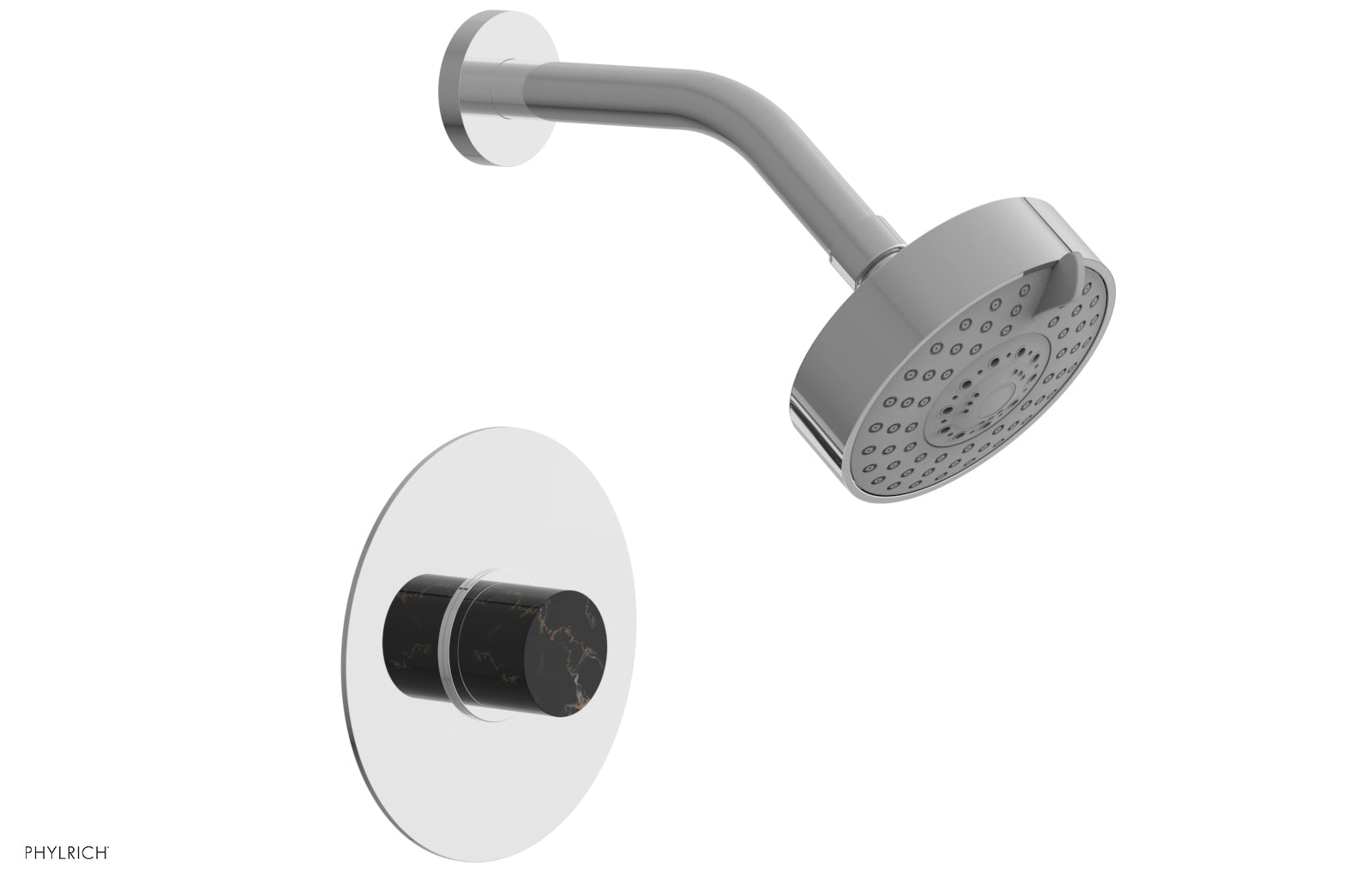 polished chrome shower set