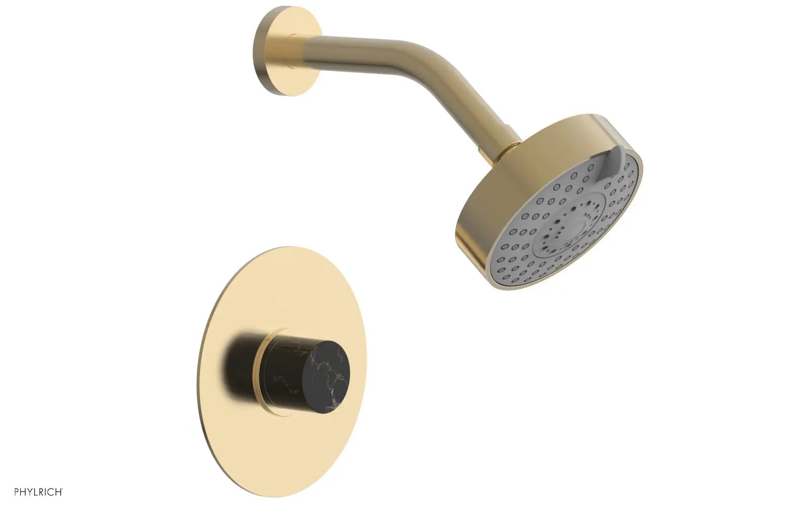 Phylrich BASIC II Pressure Balance Shower Set - Black Marble by Phylrich