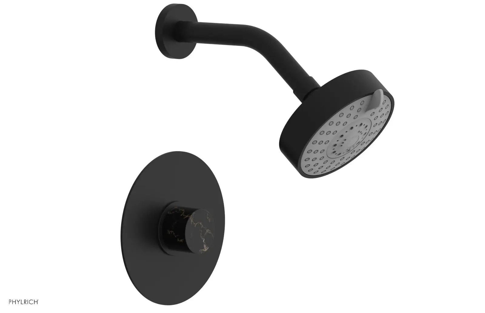 Phylrich BASIC II Pressure Balance Shower Set - Black Marble by Phylrich