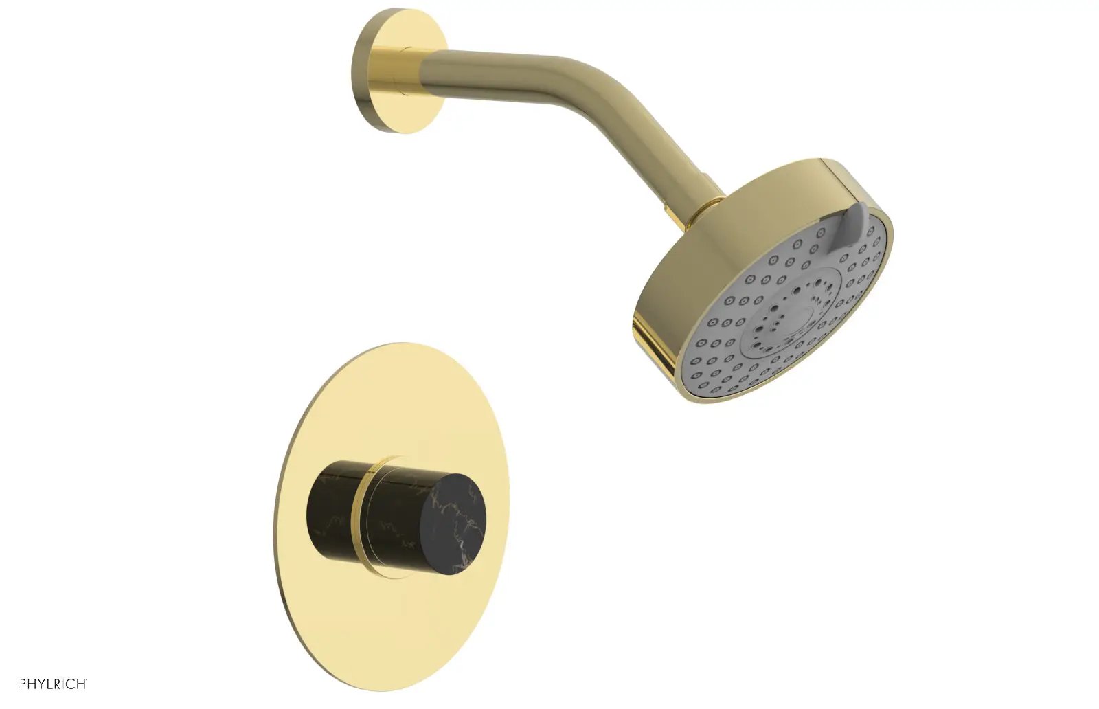 Phylrich BASIC II Pressure Balance Shower Set - Black Marble by Phylrich