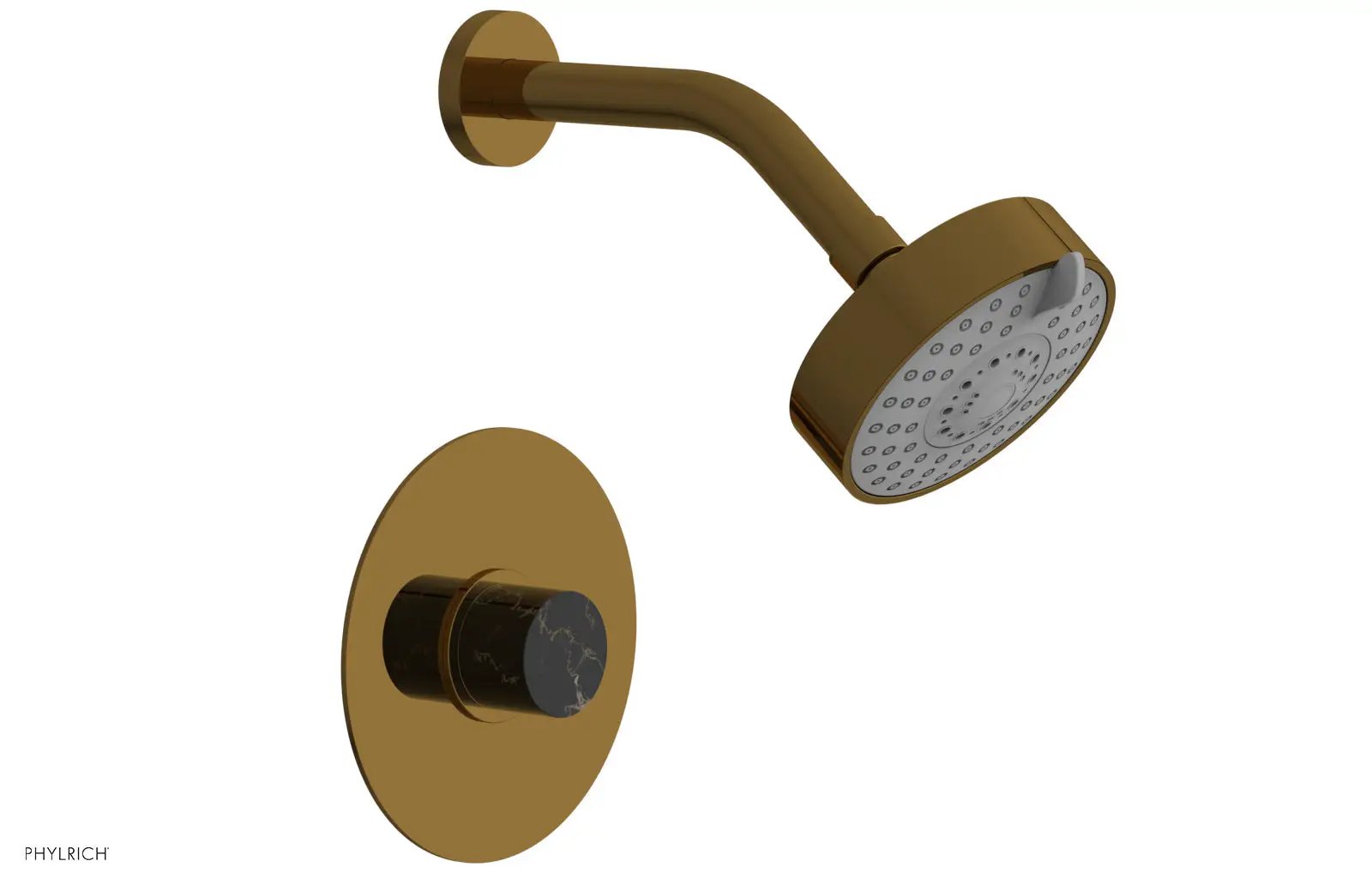 Phylrich BASIC II Pressure Balance Shower Set - Black Marble by Phylrich