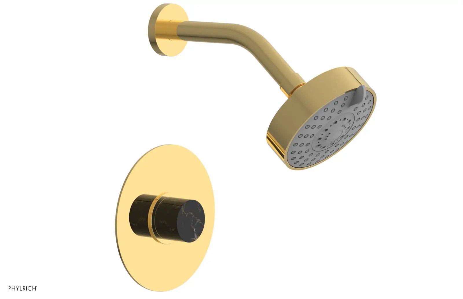 Phylrich BASIC II Pressure Balance Shower Set - Black Marble by Phylrich