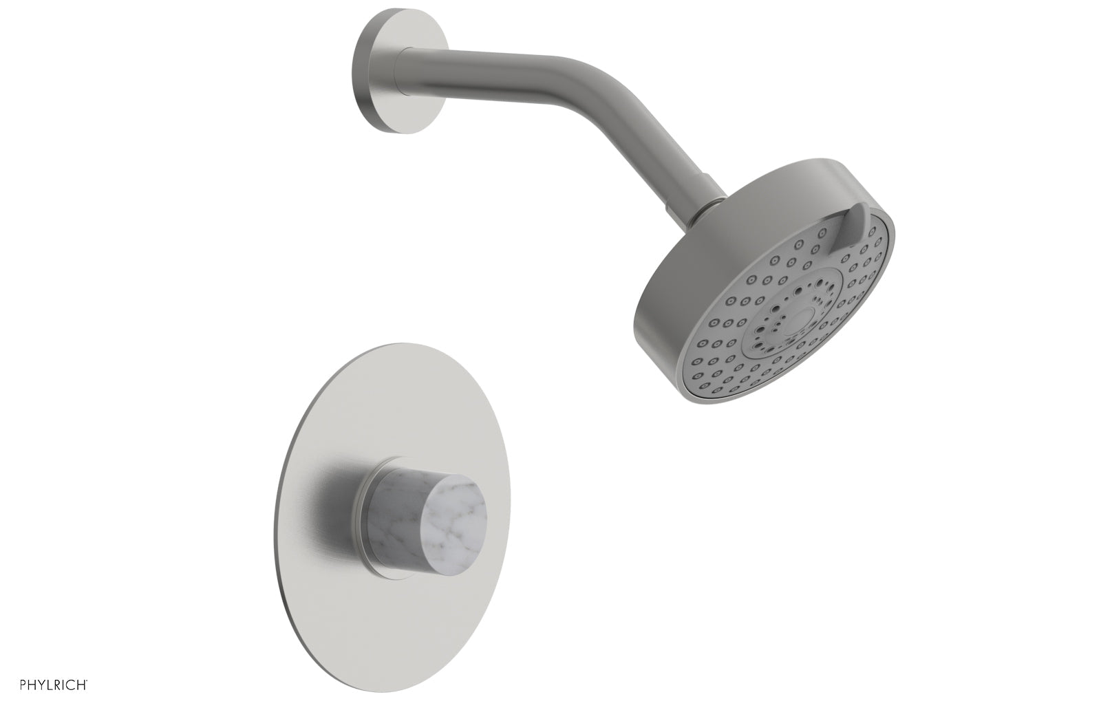 Phylrich BASIC II Pressure Balance Shower Set - White Marble