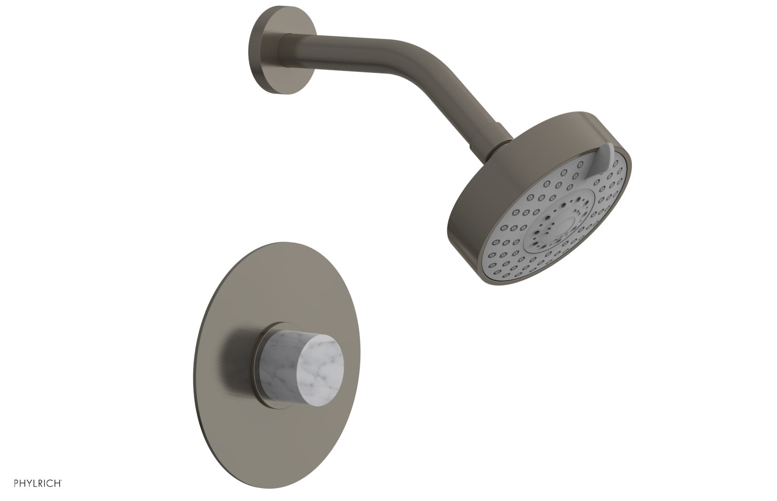 Phylrich BASIC II Pressure Balance Shower Set - White Marble