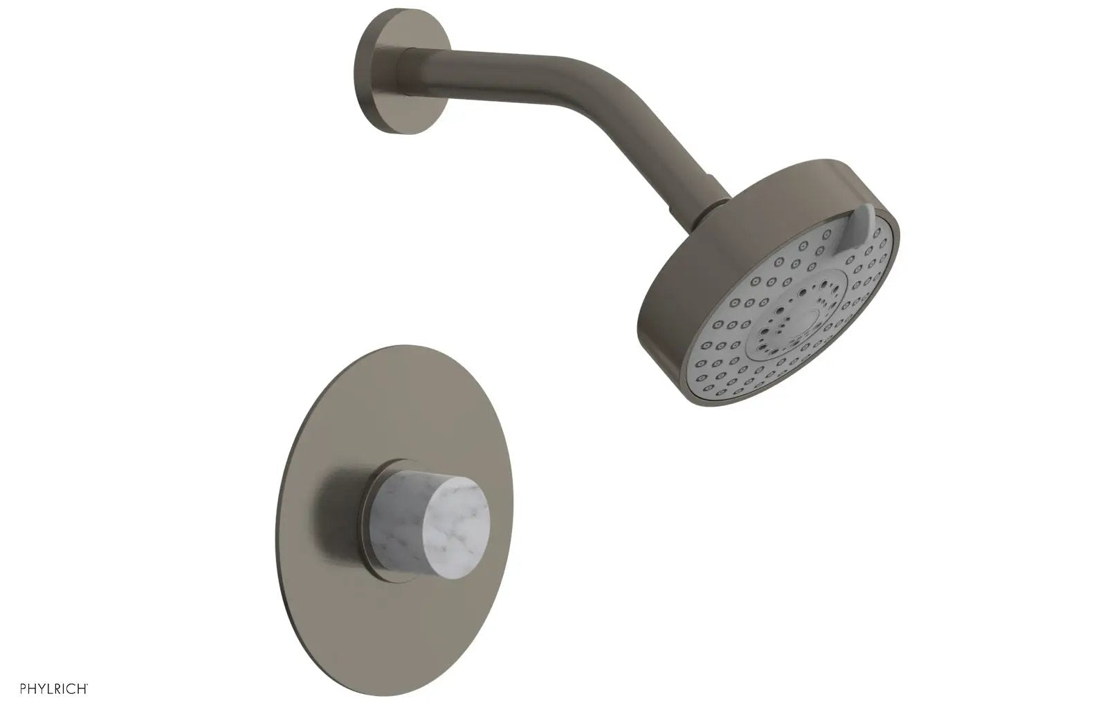 Phylrich BASIC II Pressure Balance Shower Set - White Marble by Phylrich