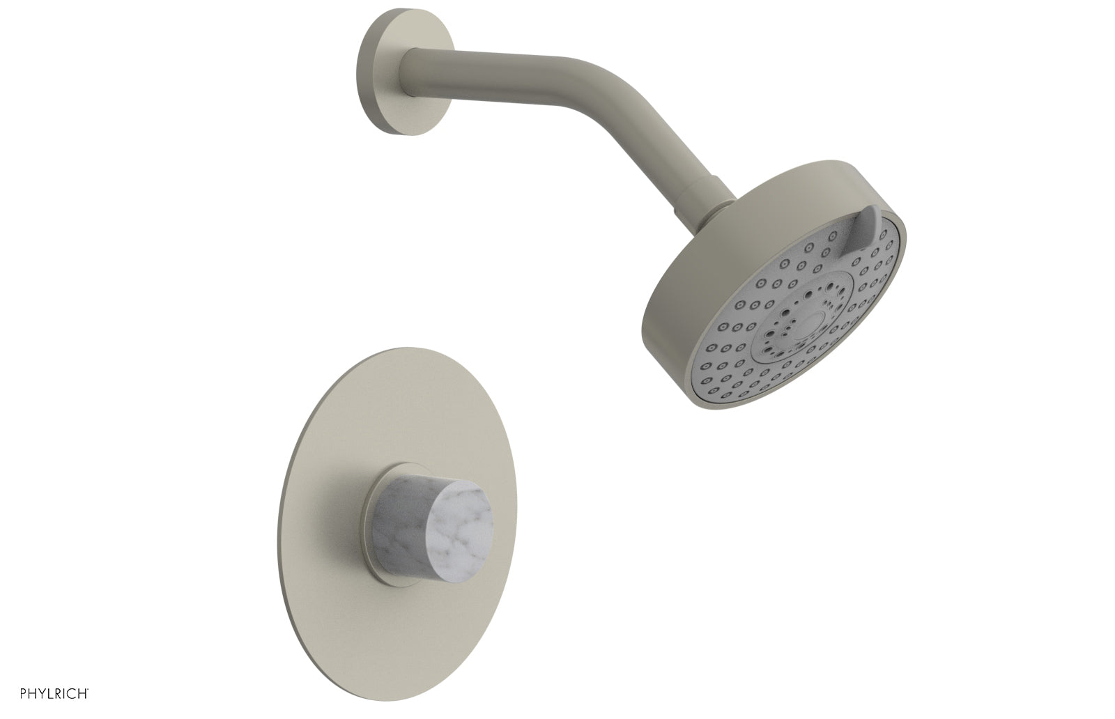 Phylrich BASIC II Pressure Balance Shower Set - White Marble