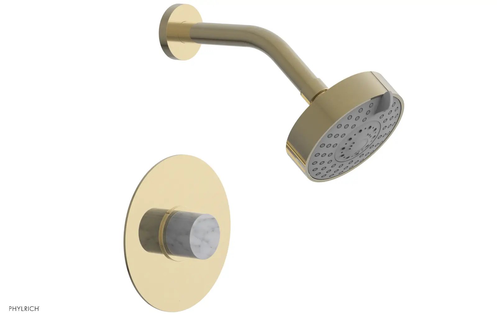 Phylrich BASIC II Pressure Balance Shower Set - White Marble by Phylrich