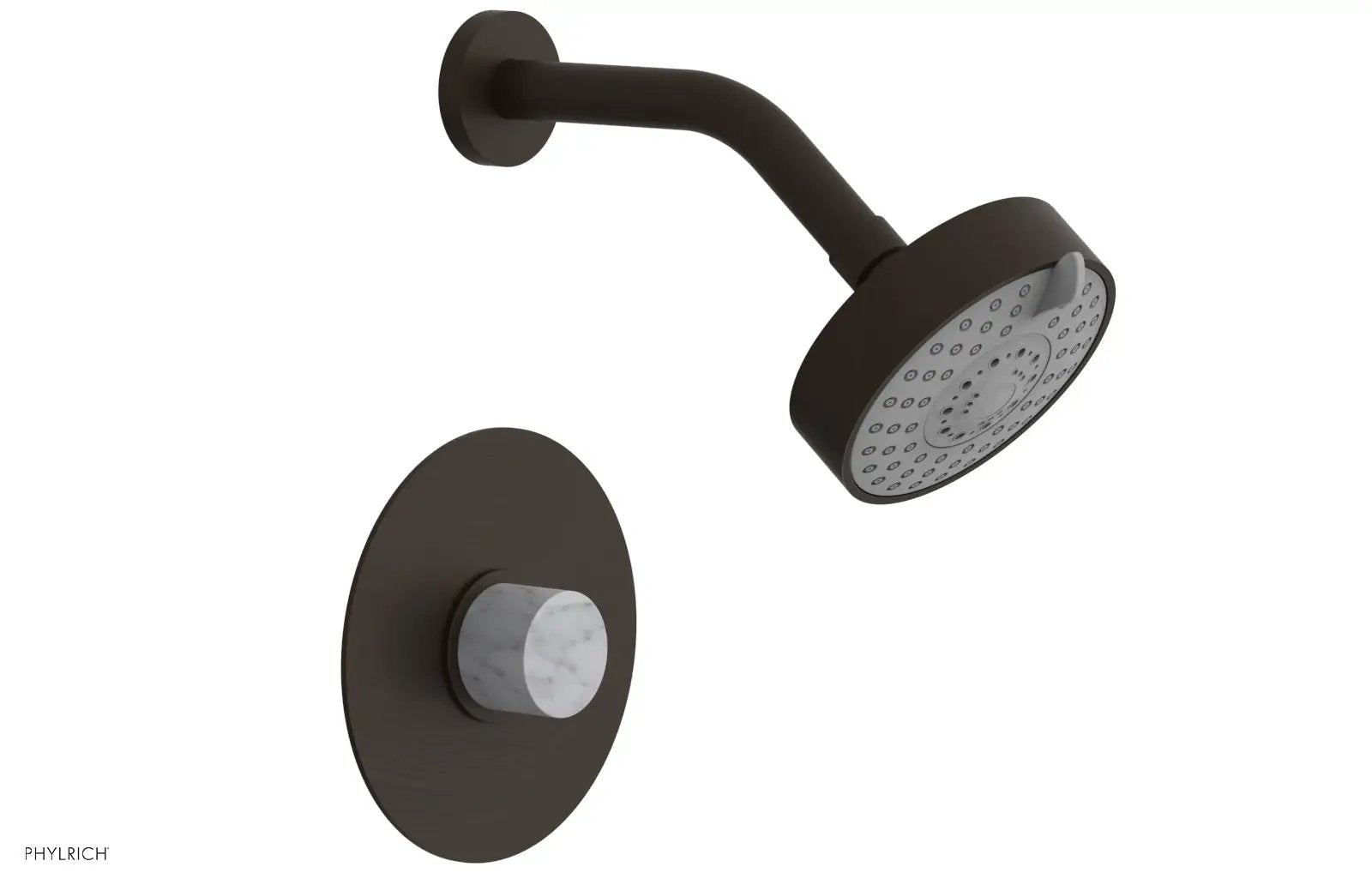 Phylrich BASIC II Pressure Balance Shower Set - White Marble by Phylrich