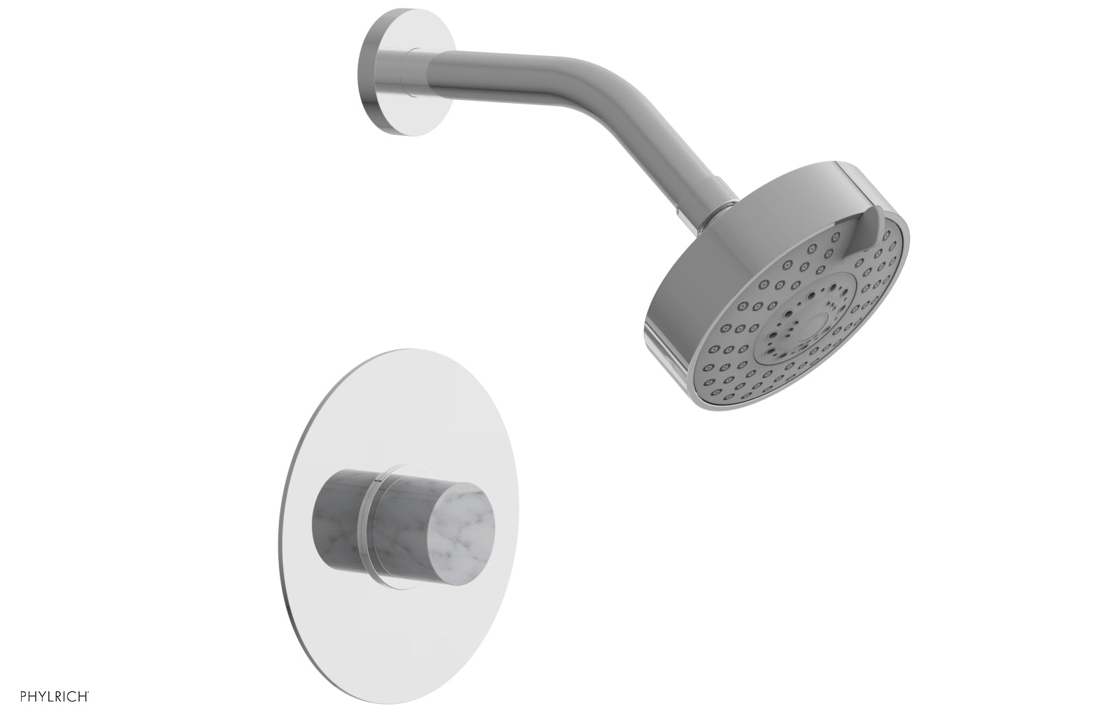 polished chrome shower set