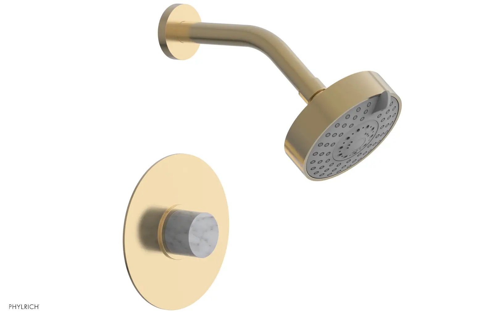 Phylrich BASIC II Pressure Balance Shower Set - White Marble by Phylrich