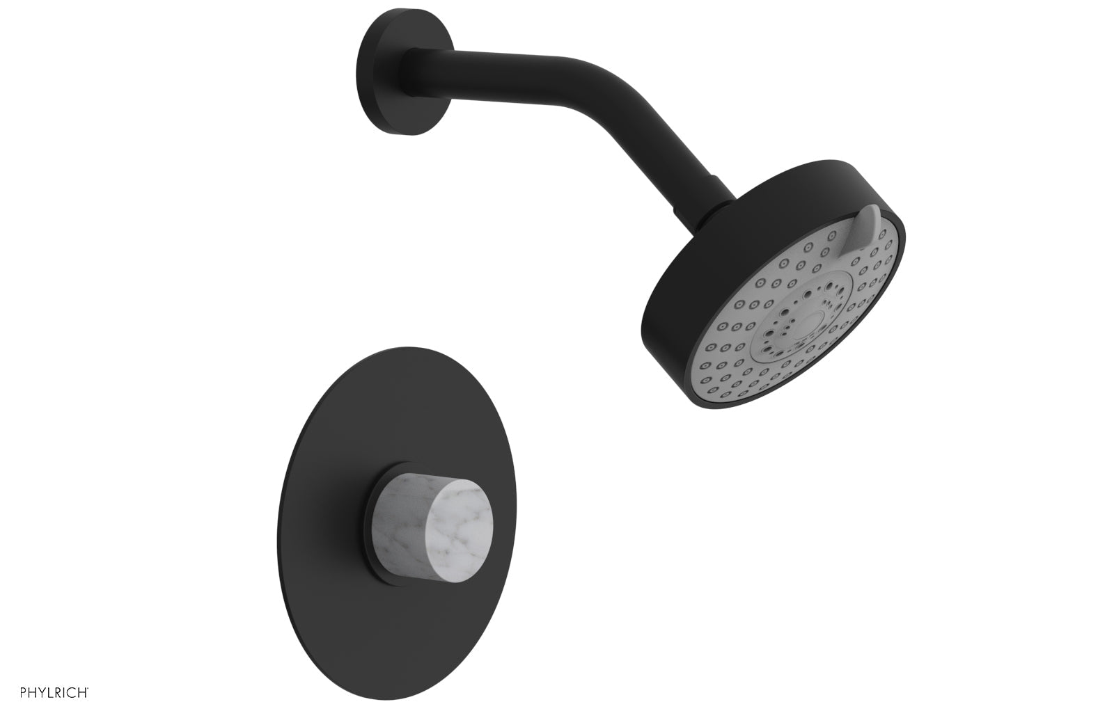 Phylrich BASIC II Pressure Balance Shower Set - White Marble