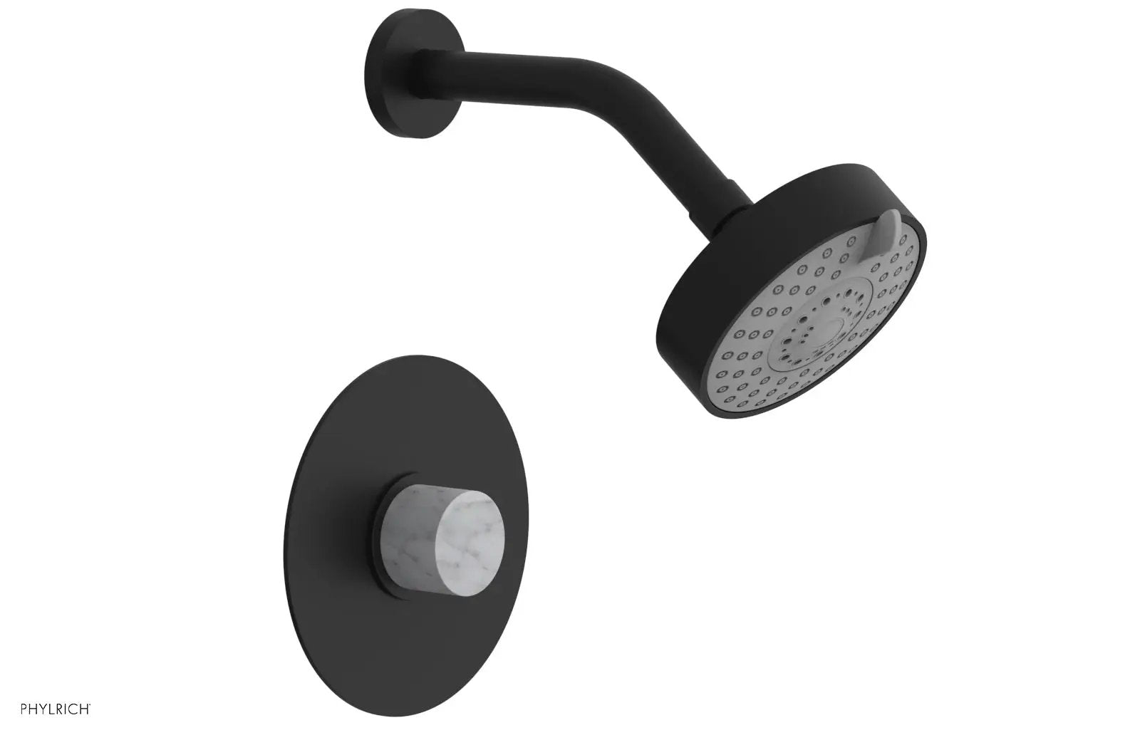 Phylrich BASIC II Pressure Balance Shower Set - White Marble by Phylrich