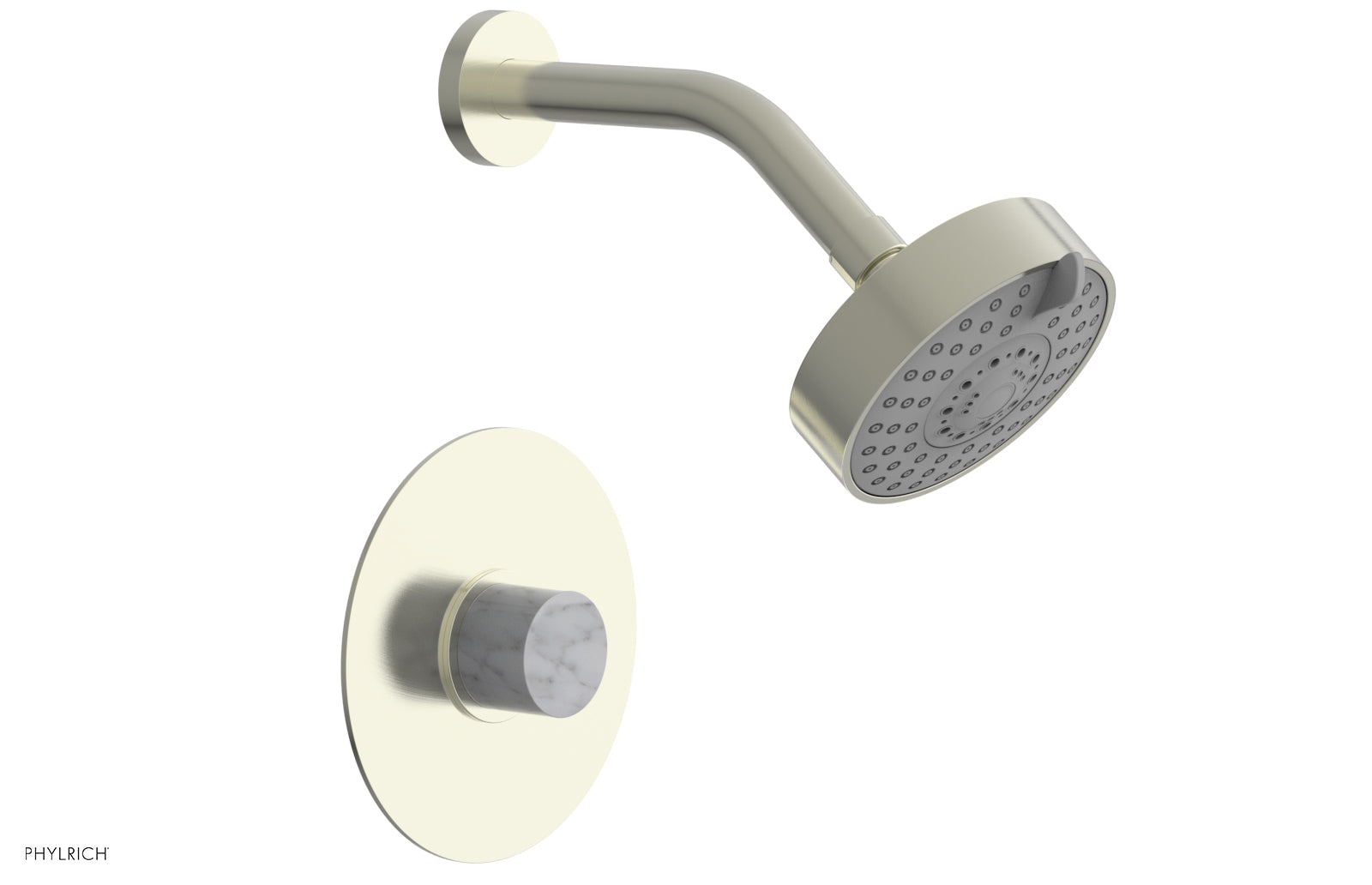 Phylrich BASIC II Pressure Balance Shower Set - White Marble