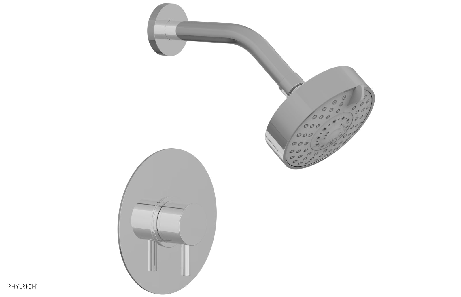 polished chrome shower set