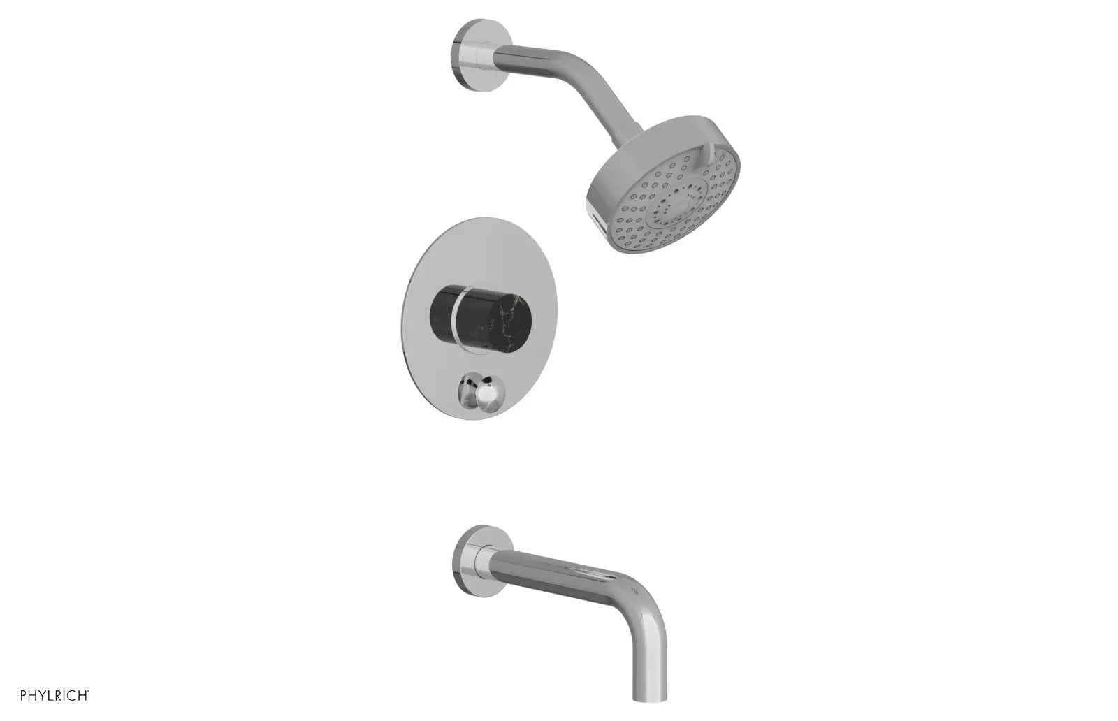 polished chrome shower set