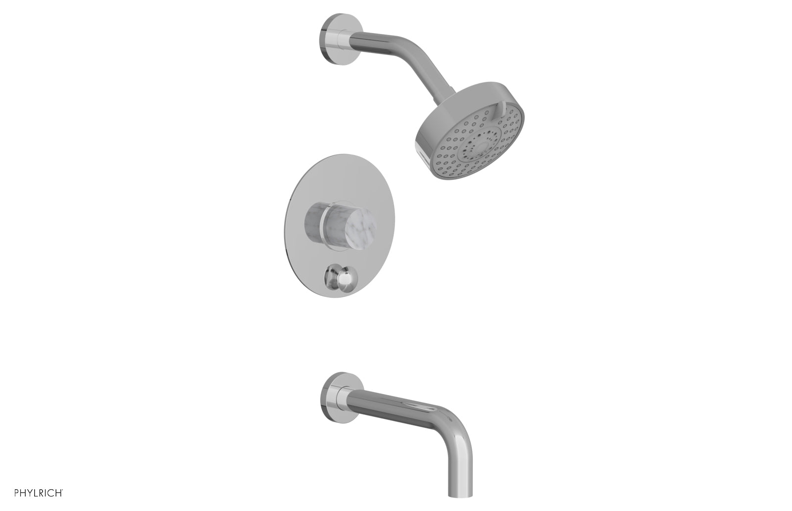 polished chrome shower set