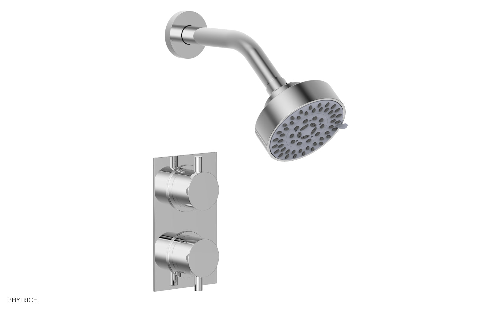 polished chrome shower set
