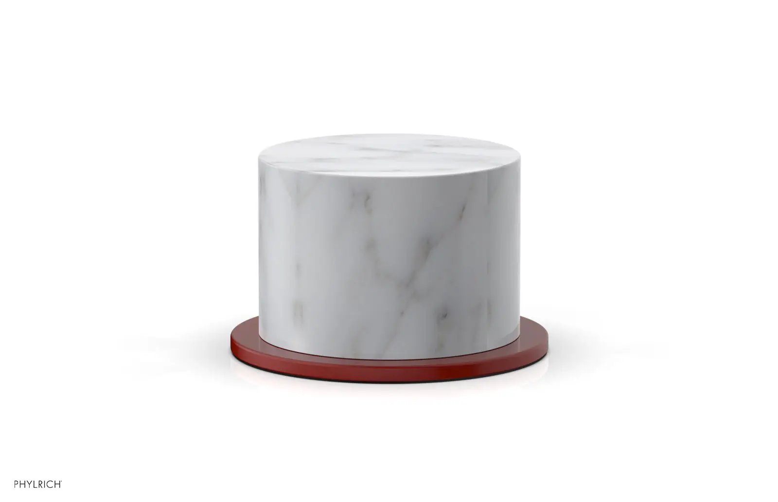 Phylrich BASIC II Volume Control/Diverter Trim White Marble Handle by Phylrich