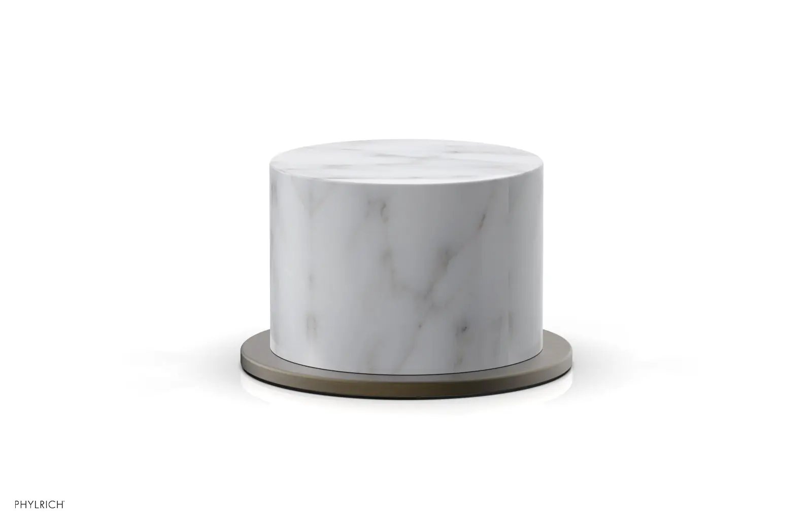 Phylrich BASIC II Volume Control/Diverter Trim White Marble Handle by Phylrich