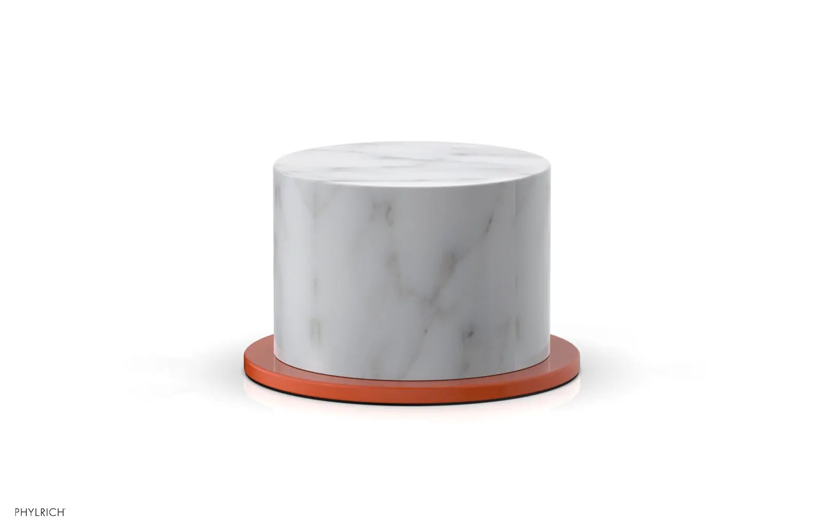 Phylrich BASIC II Volume Control/Diverter Trim White Marble Handle by Phylrich