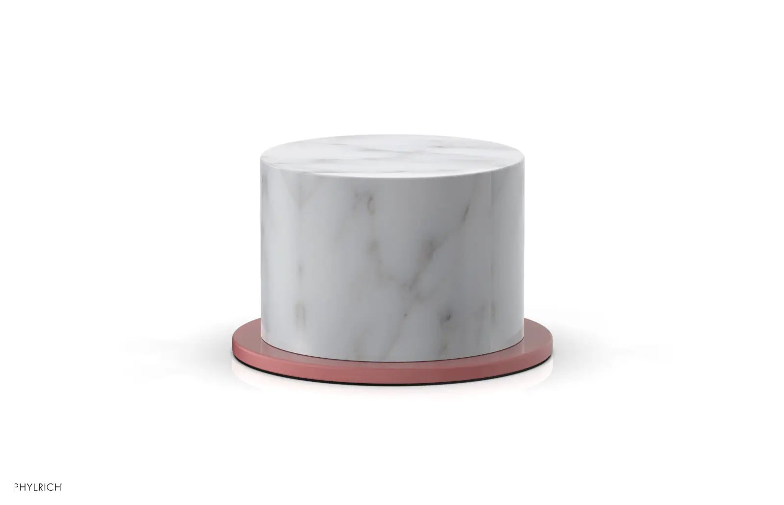 Phylrich BASIC II Volume Control/Diverter Trim White Marble Handle by Phylrich