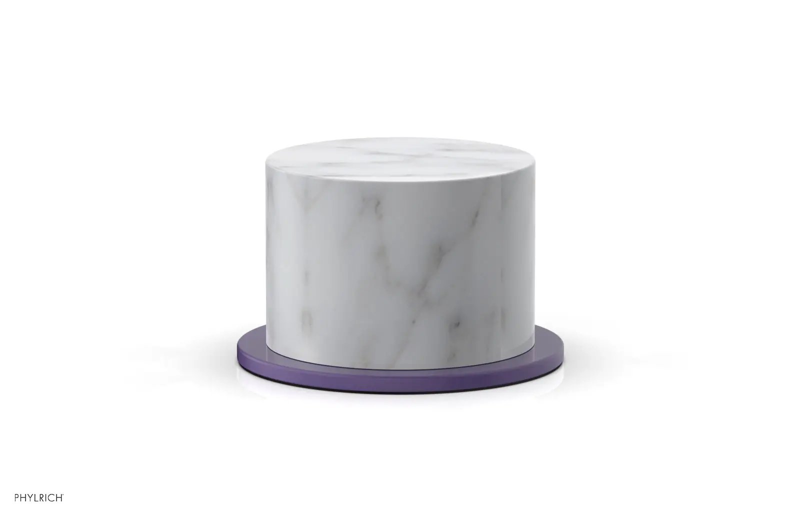 Phylrich BASIC II Volume Control/Diverter Trim White Marble Handle by Phylrich