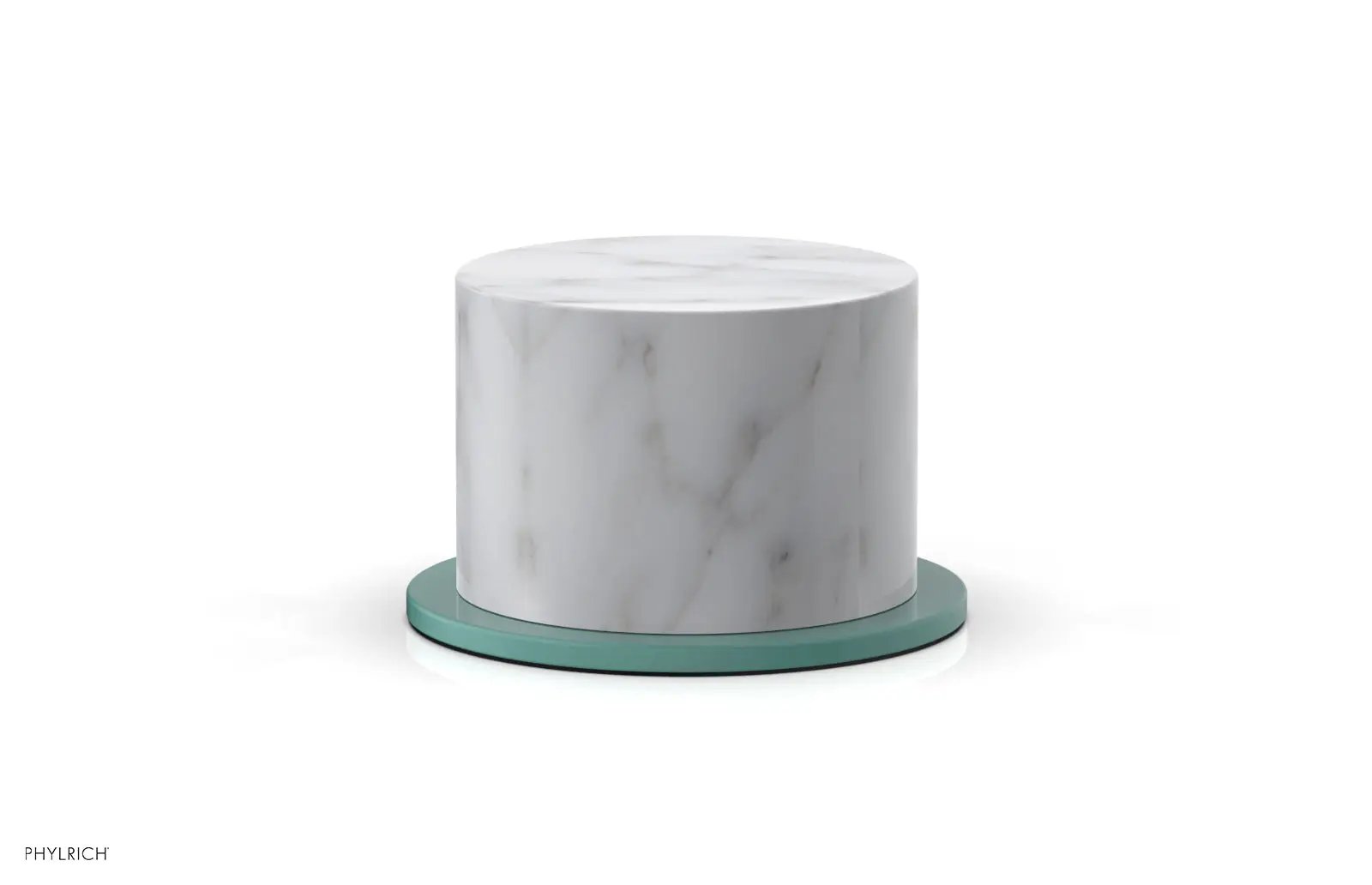 Phylrich BASIC II Volume Control/Diverter Trim White Marble Handle by Phylrich