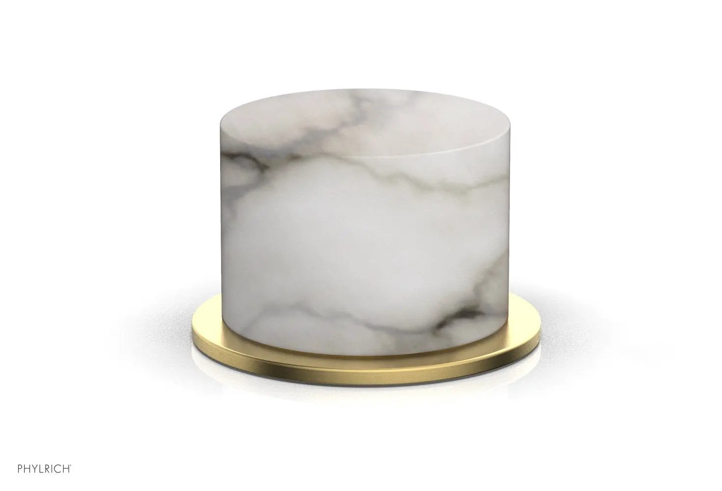 Phylrich BASIC II Volume Control/Diverter Trim White Marble Handle by Phylrich