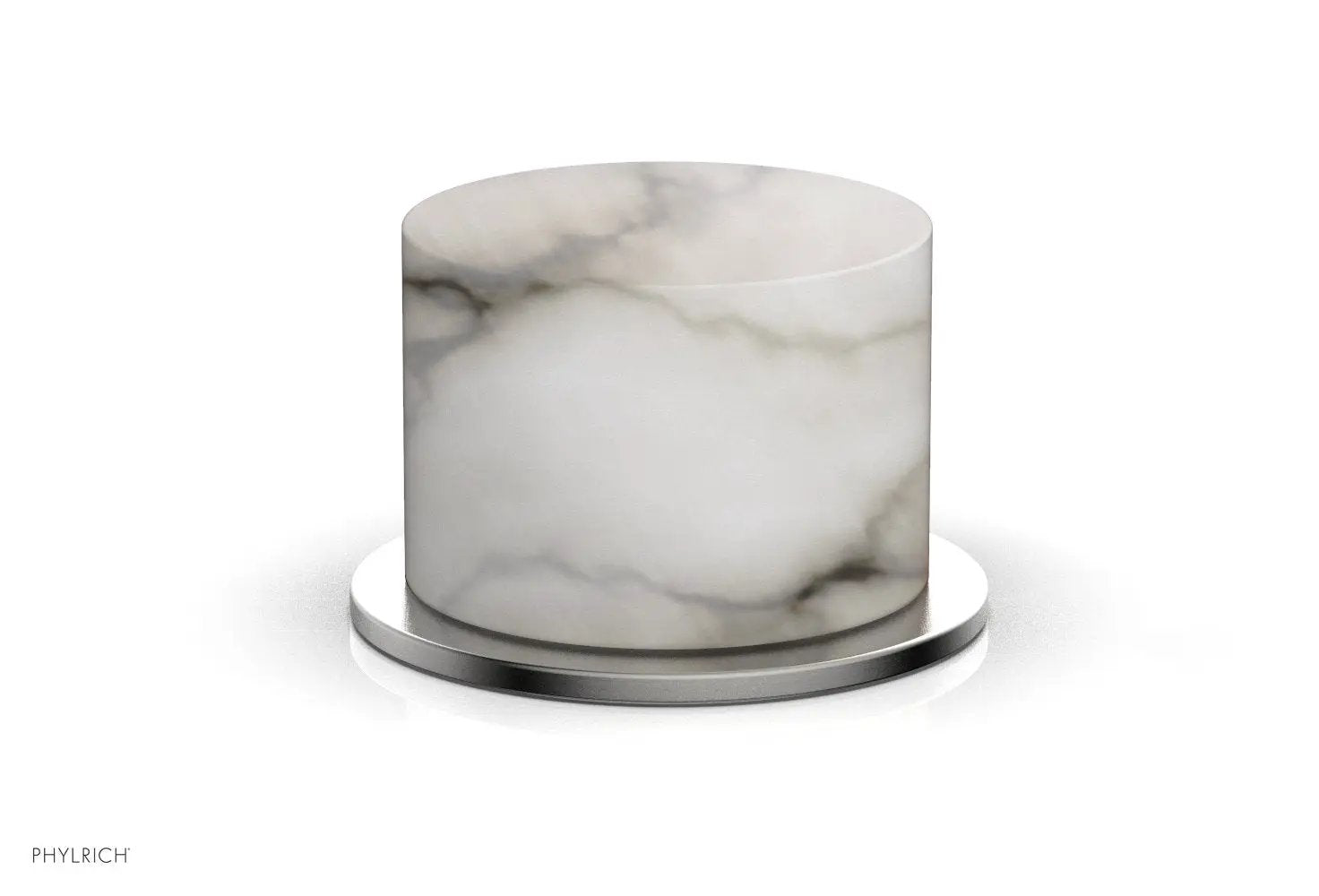 Phylrich BASIC II Volume Control/Diverter Trim White Marble Handle by Phylrich