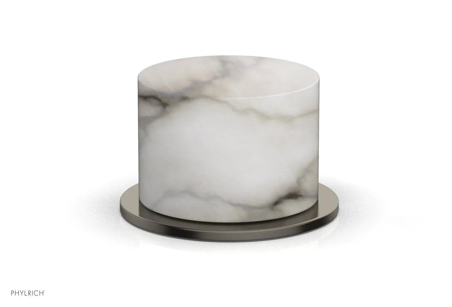 Phylrich BASIC II Volume Control/Diverter Trim White Marble Handle by Phylrich