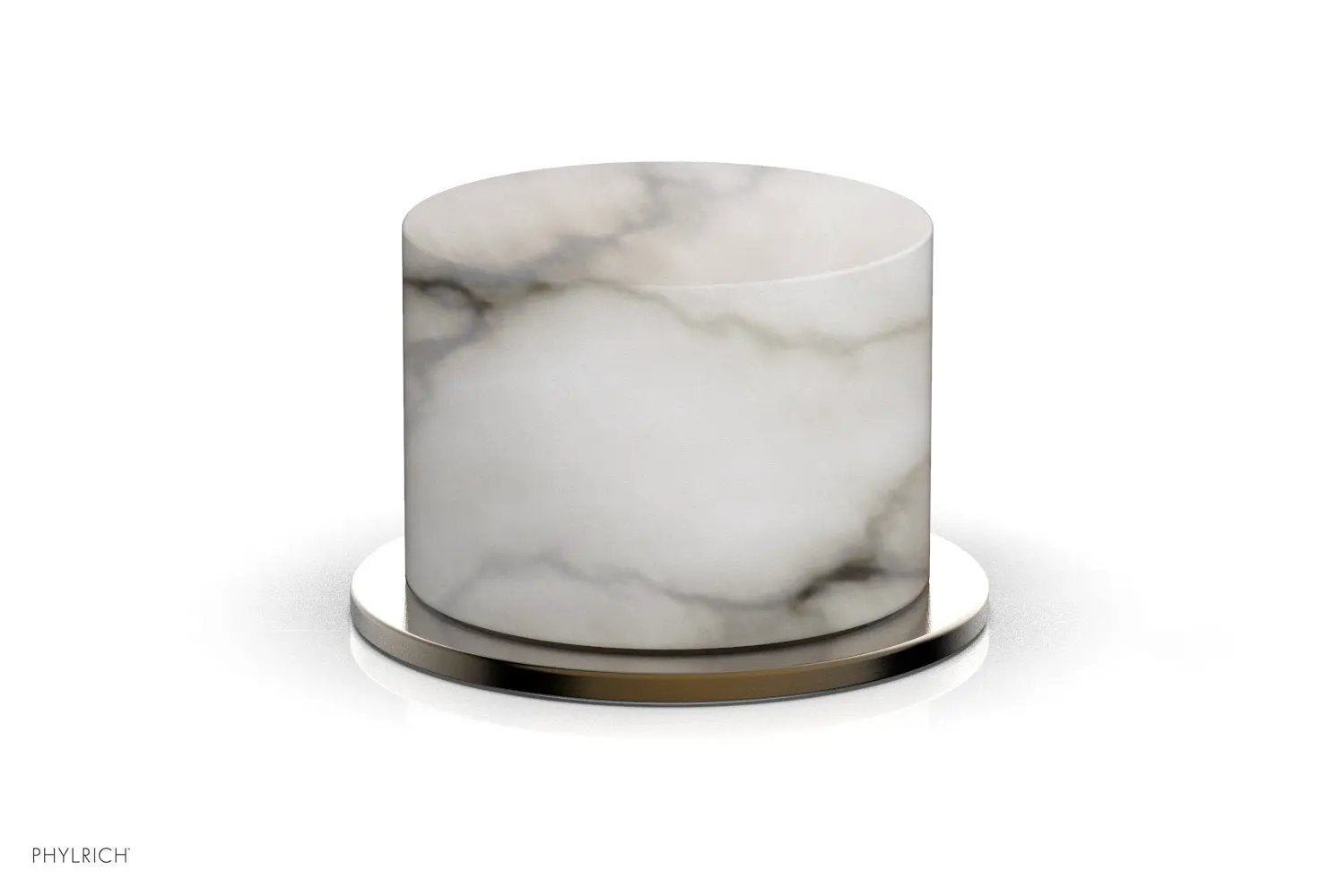 Phylrich BASIC II Volume Control/Diverter Trim White Marble Handle by Phylrich