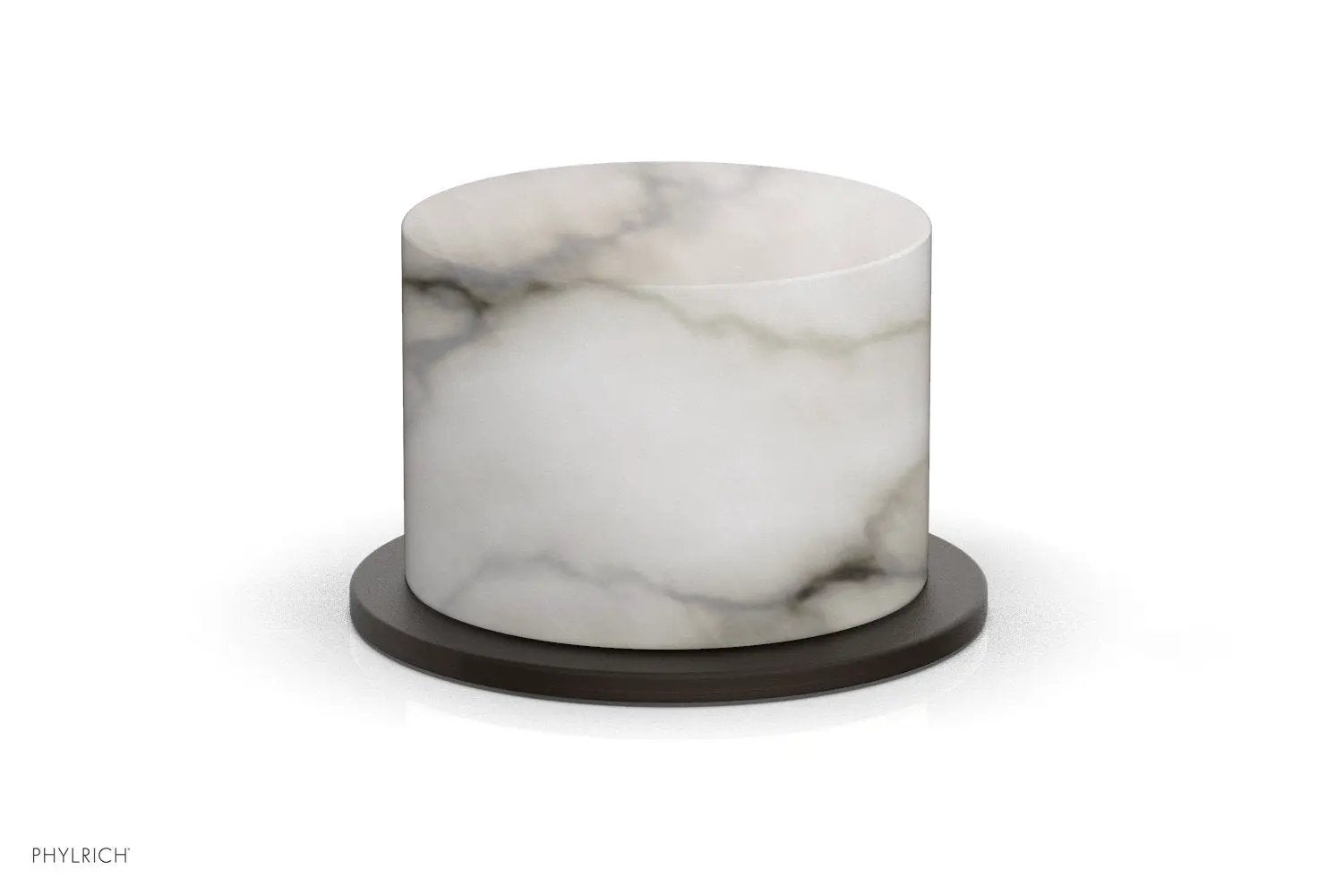 Phylrich BASIC II Volume Control/Diverter Trim White Marble Handle by Phylrich