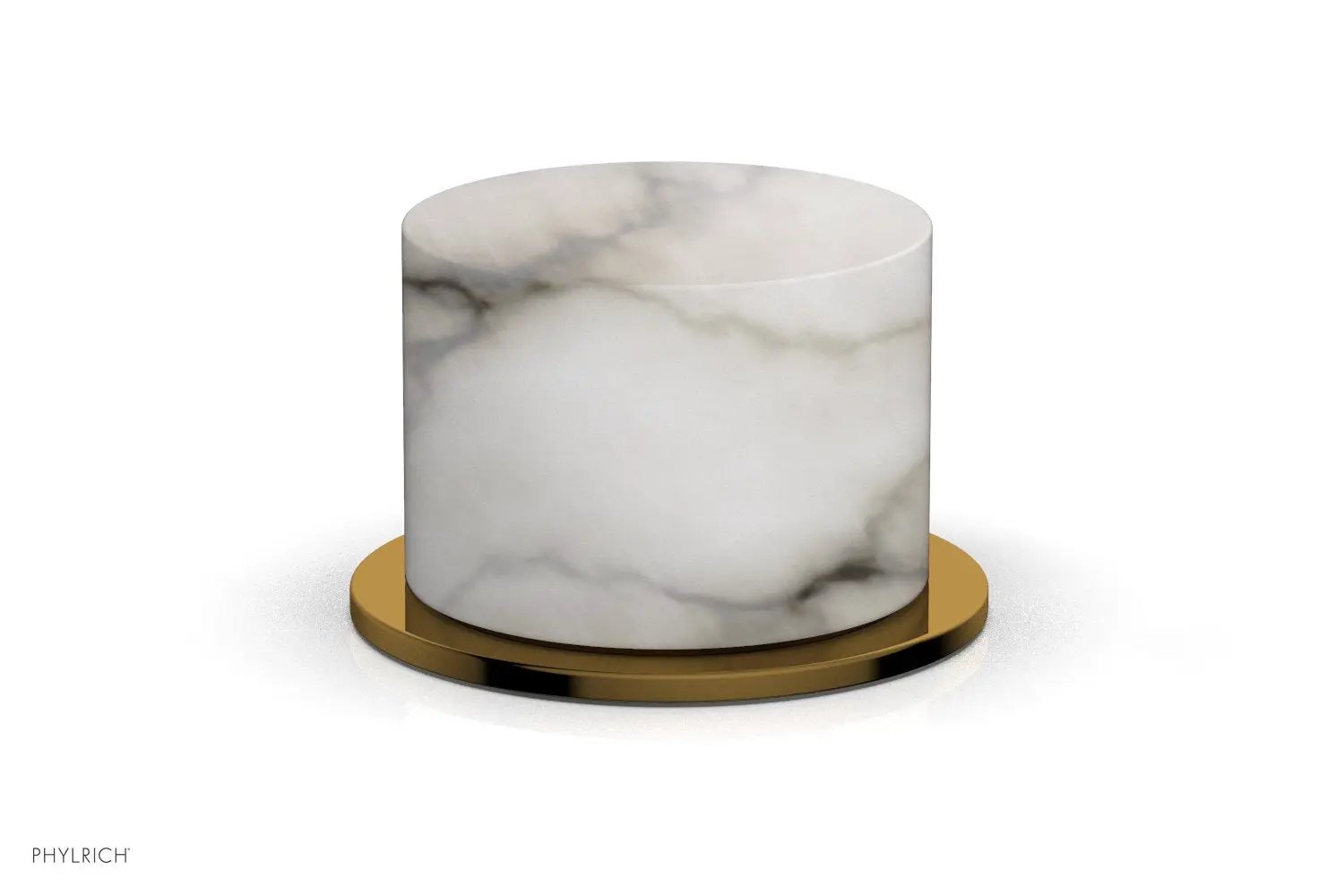Phylrich BASIC II Volume Control/Diverter Trim White Marble Handle by Phylrich