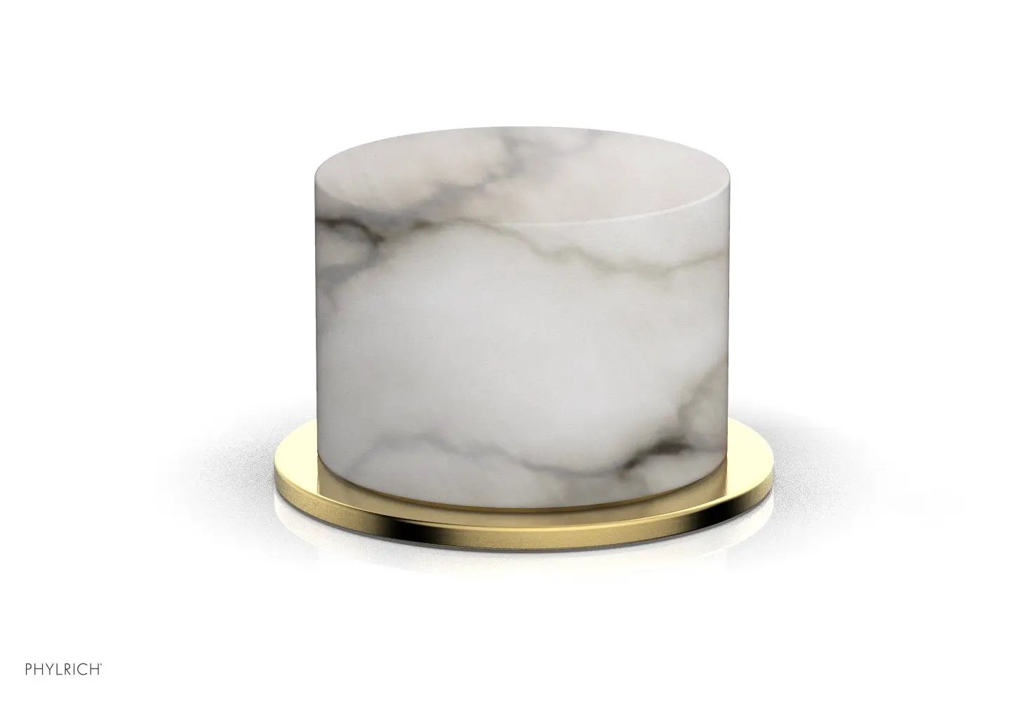 Phylrich BASIC II Volume Control/Diverter Trim White Marble Handle by Phylrich