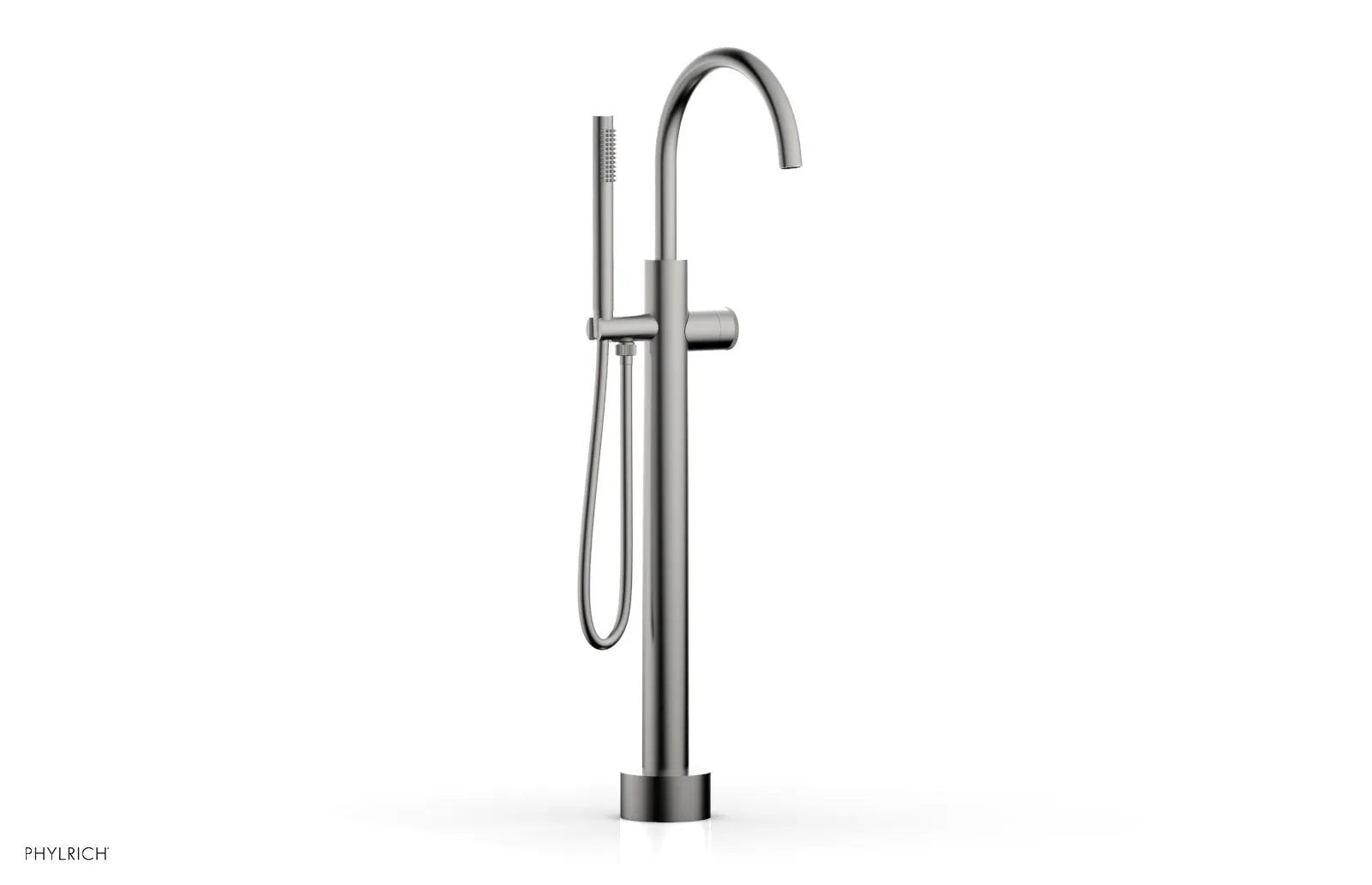 Phylrich BASIC II Low Floor Mount Tub Filler - Knurled Handle with Hand Shower by Phylrich