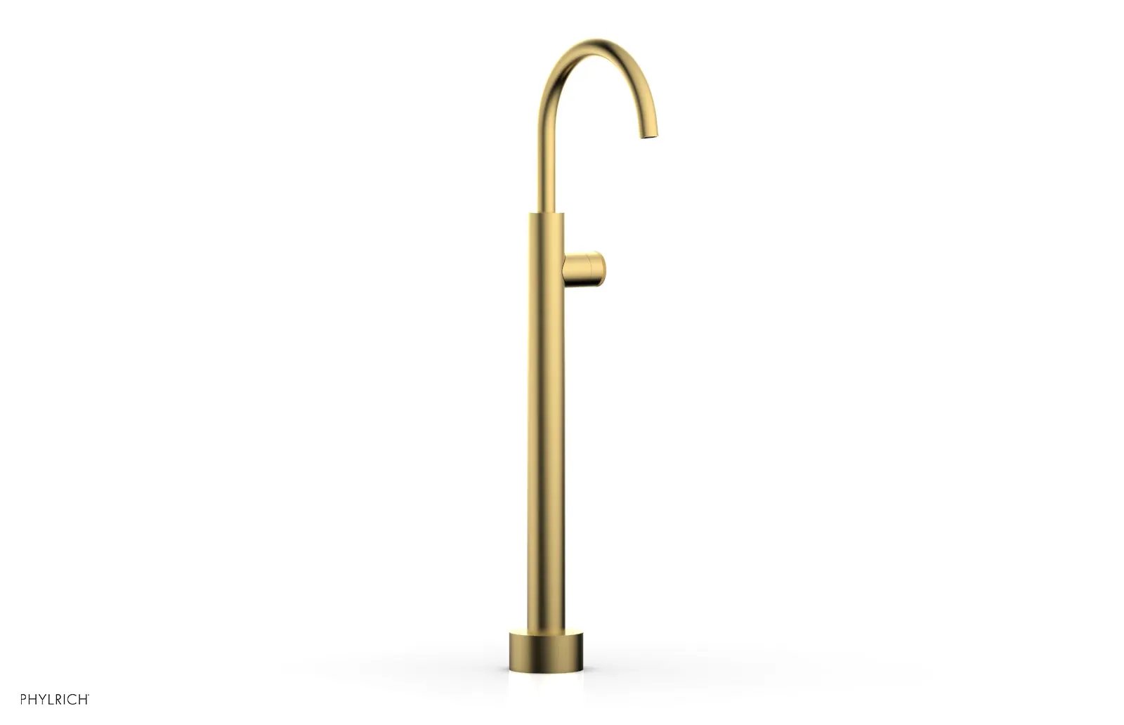 Phylrich BASIC II Low Floor Mount Tub Filler - Knurled Handle by Phylrich