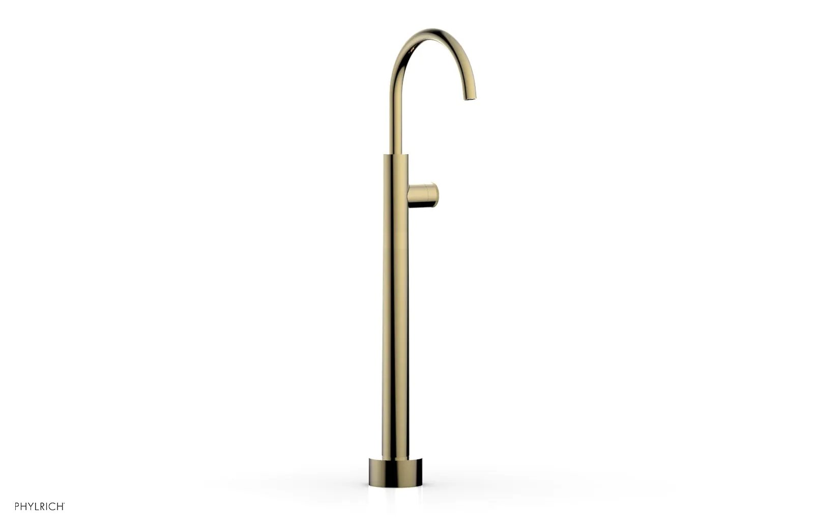 Phylrich BASIC II Low Floor Mount Tub Filler - Knurled Handle by Phylrich