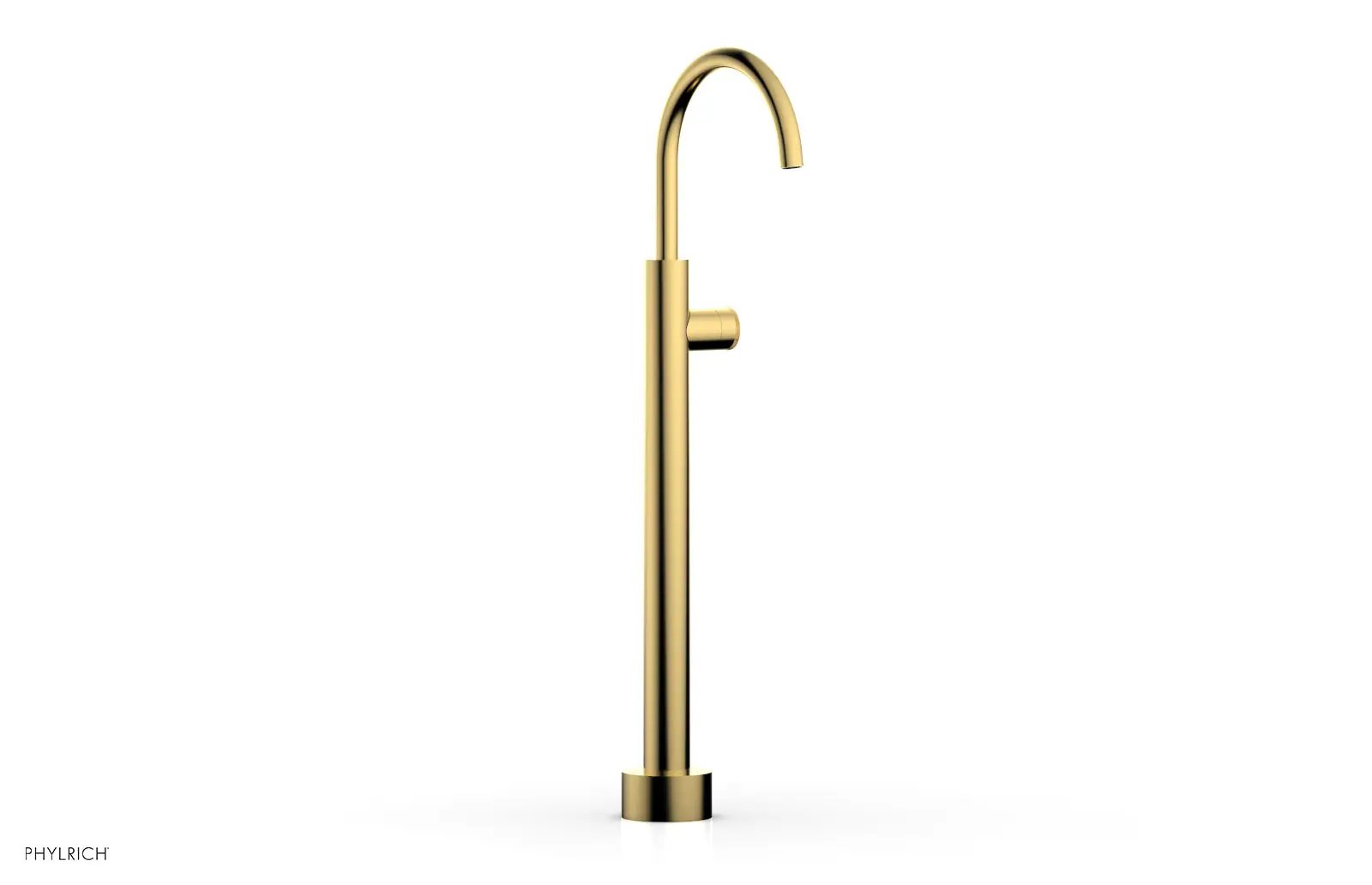 Phylrich BASIC II Low Floor Mount Tub Filler - Knurled Handle by Phylrich