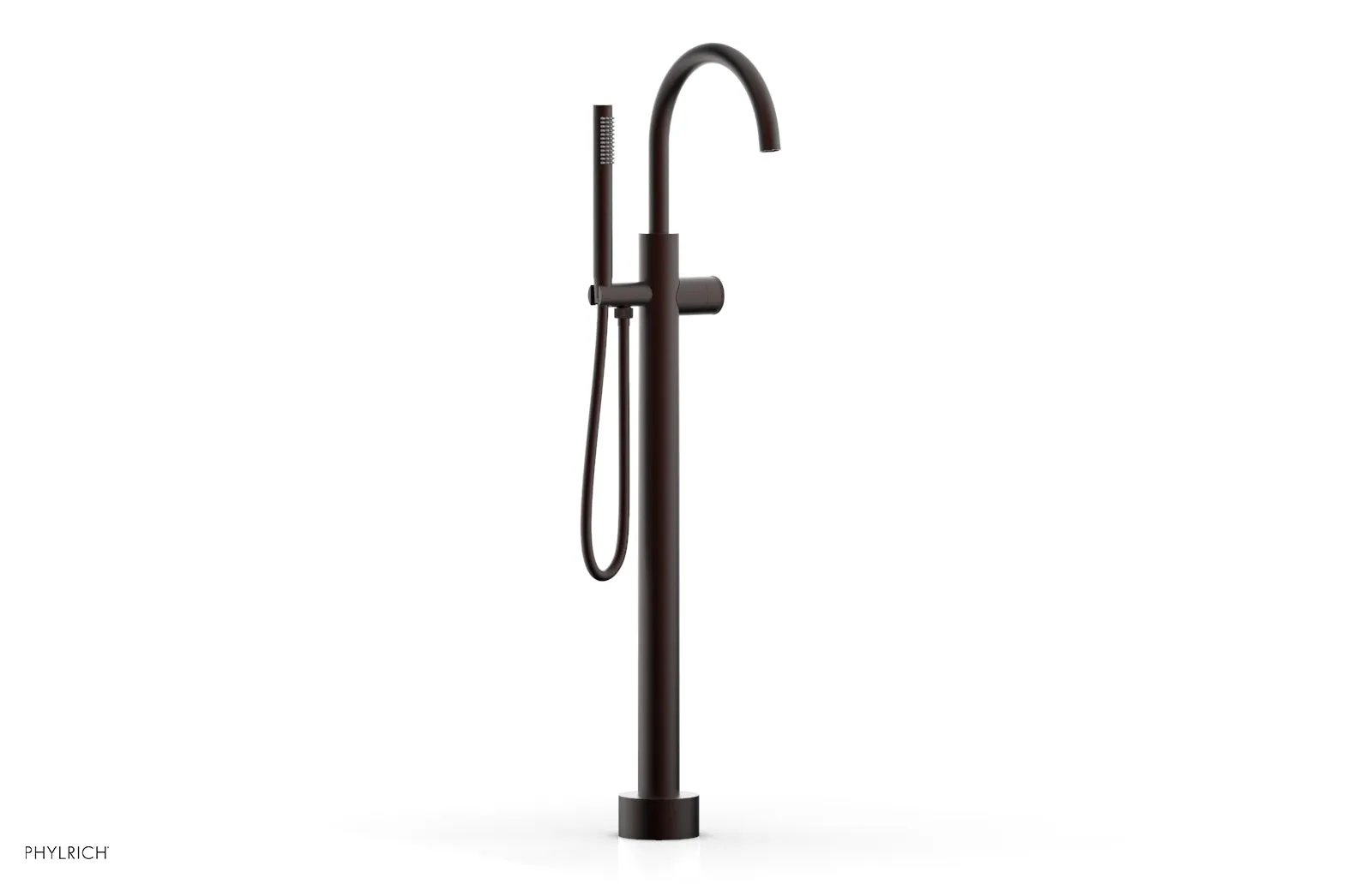 Phylrich BASIC II Tall Floor Mount Tub Filler - Knurled Handle with Hand Shower by Phylrich