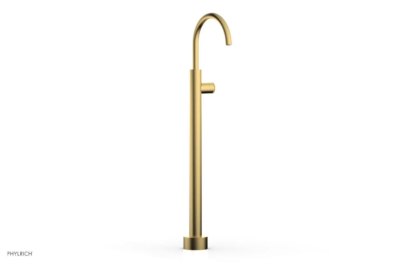 Phylrich BASIC II Tall Floor Mount Tub Filler - Knurled Handle by Phylrich