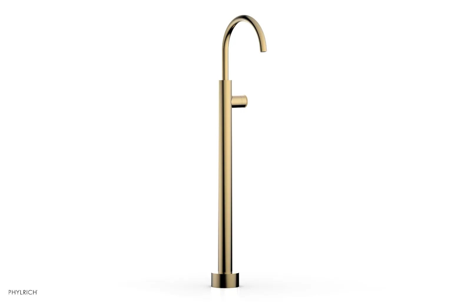 Phylrich BASIC II Tall Floor Mount Tub Filler - Knurled Handle by Phylrich