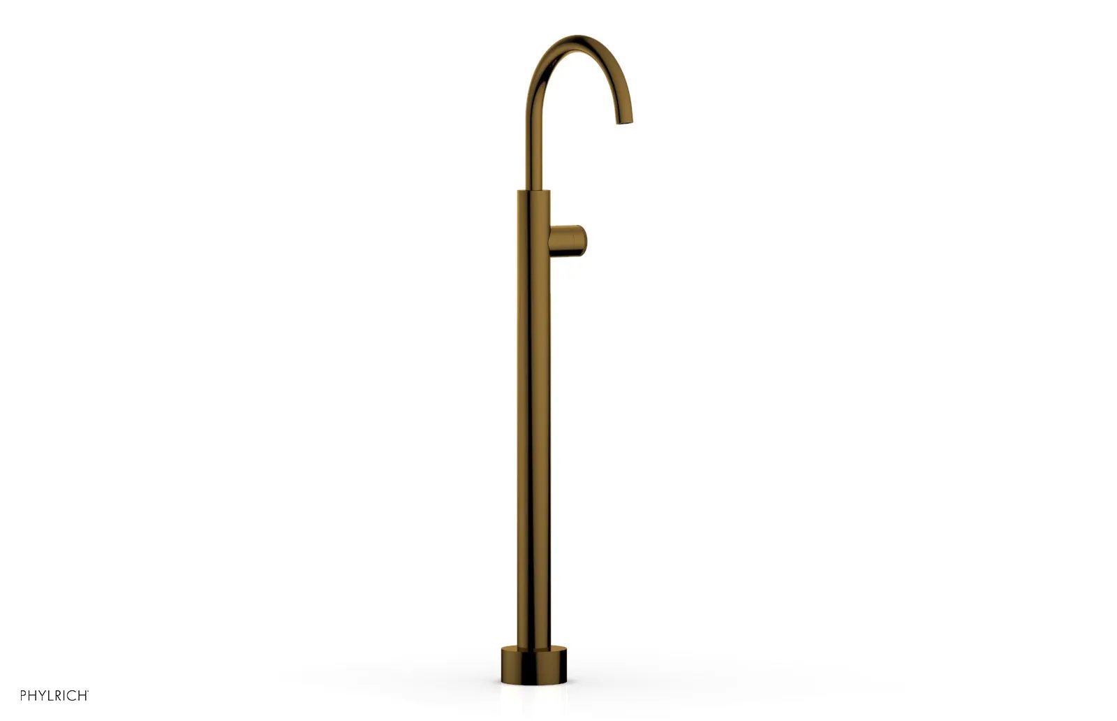 Phylrich BASIC II Tall Floor Mount Tub Filler - Knurled Handle by Phylrich