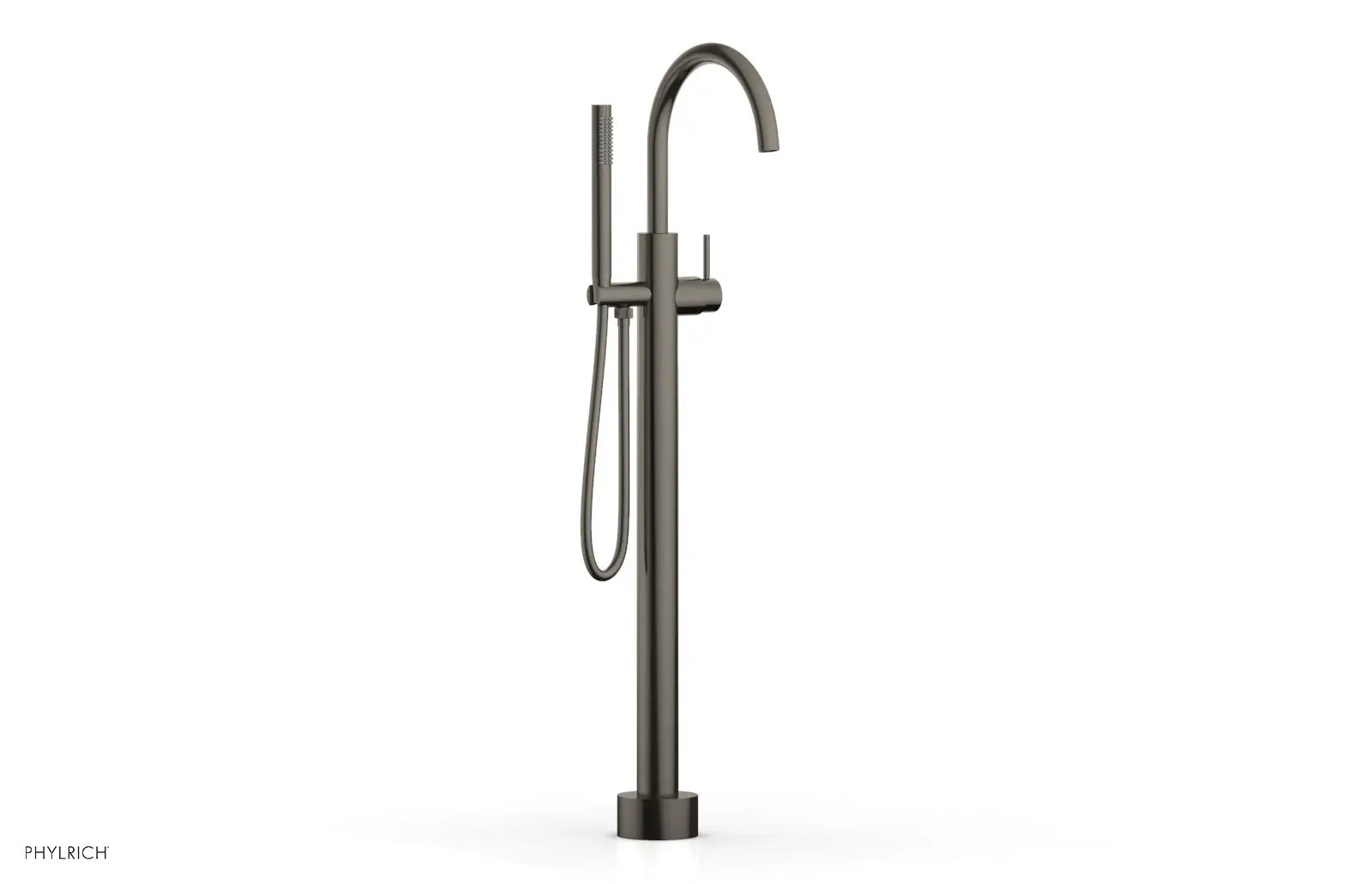 Phylrich BASIC II Tall Floor Mount Tub Filler - Lever Handle with Hand Shower by Phylrich