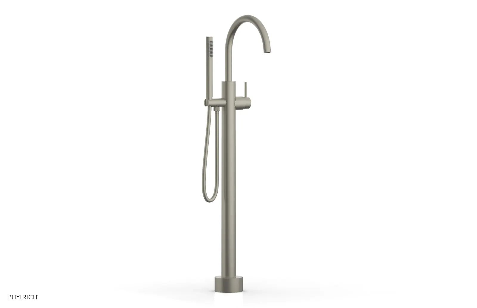 Phylrich BASIC II Tall Floor Mount Tub Filler - Lever Handle with Hand Shower by Phylrich