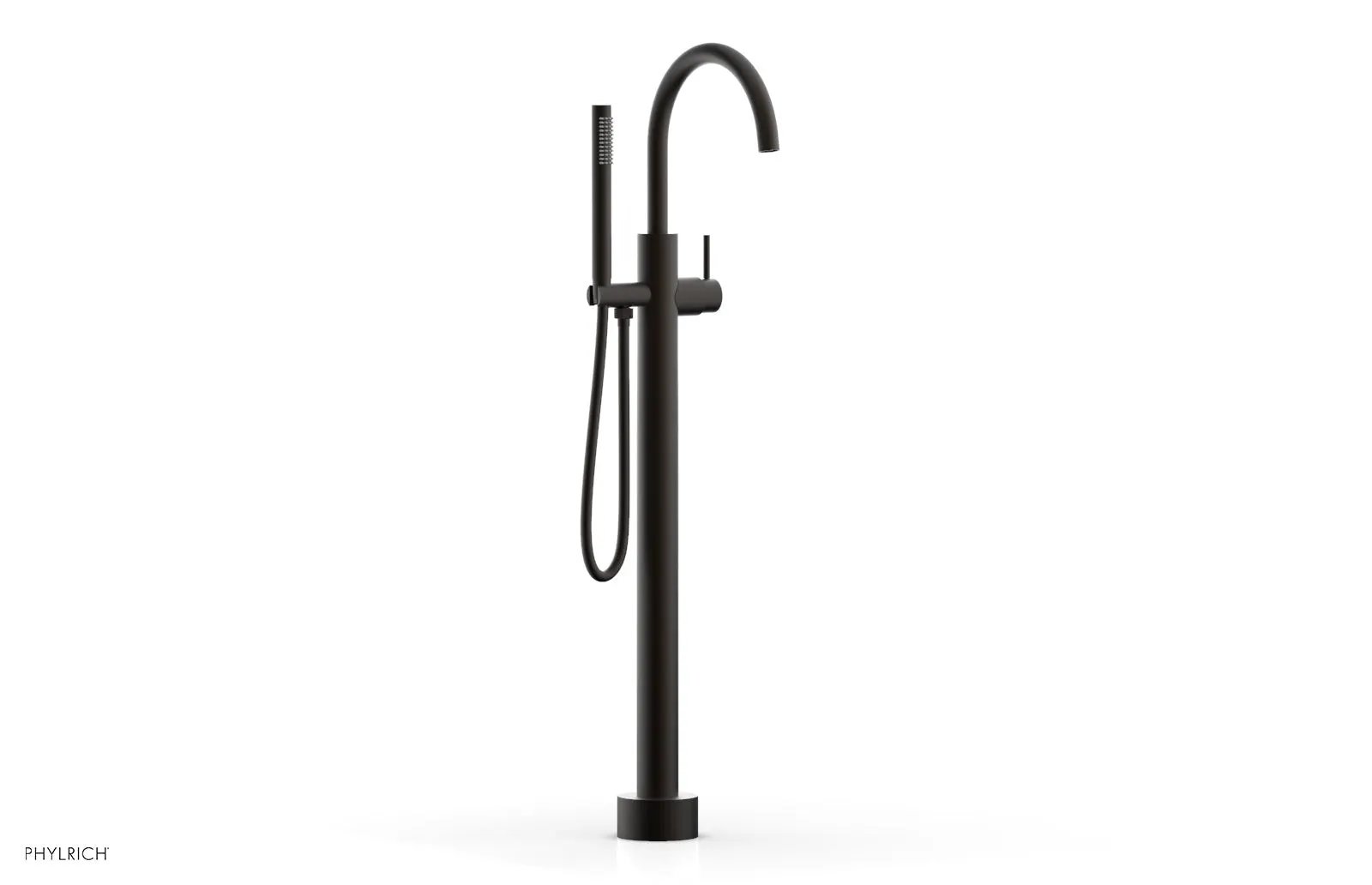 Phylrich BASIC II Tall Floor Mount Tub Filler - Lever Handle with Hand Shower by Phylrich