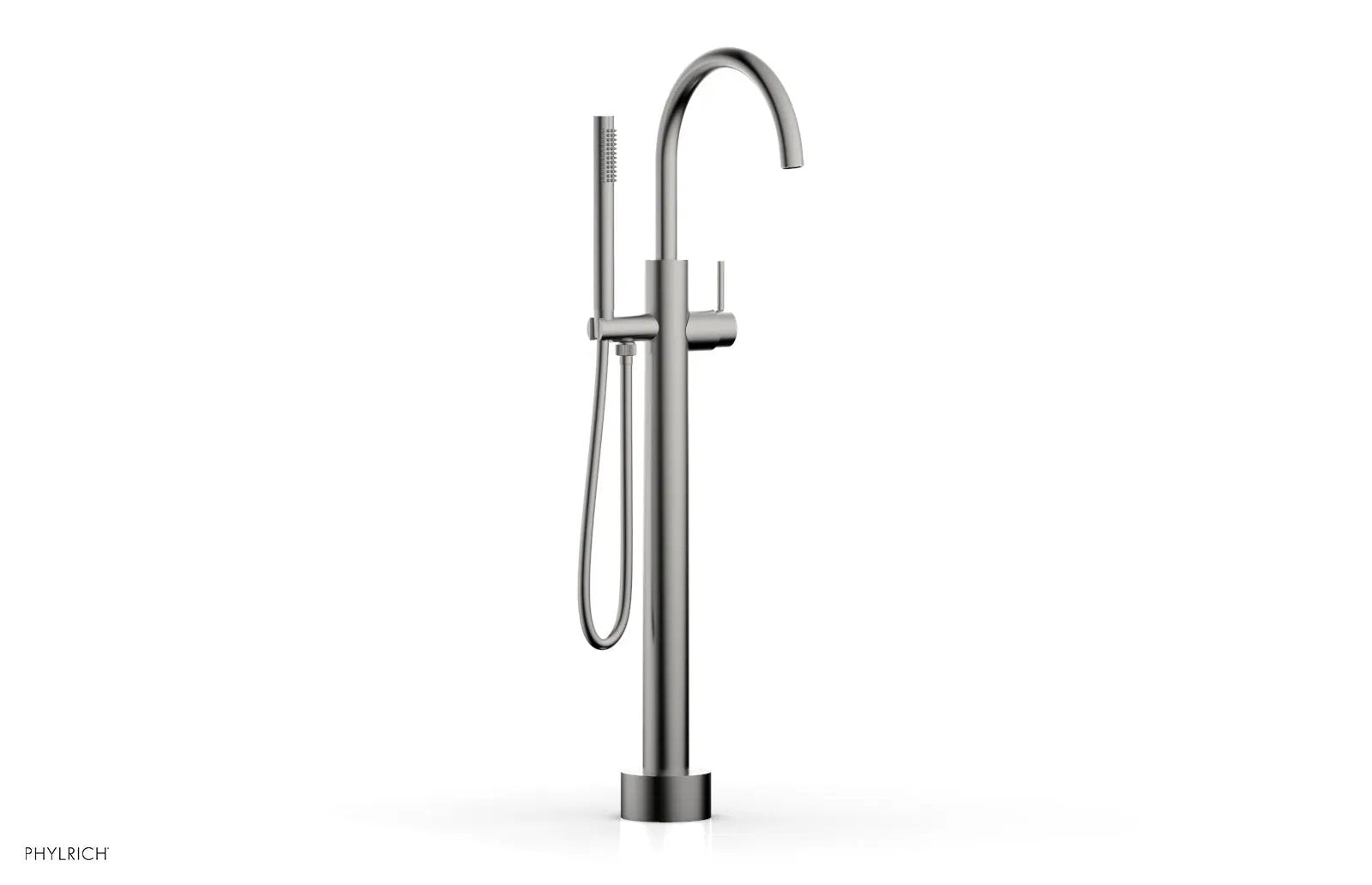 Phylrich BASIC II Low Floor Mount Tub Filler - Lever Handle with Hand Shower by Phylrich