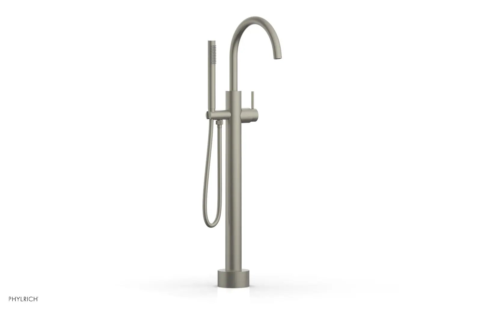 Phylrich BASIC II Low Floor Mount Tub Filler - Lever Handle with Hand Shower by Phylrich