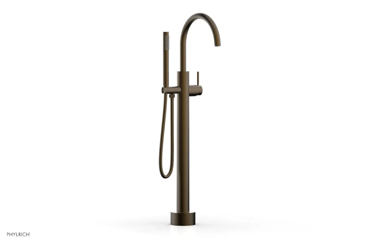 Phylrich BASIC II Low Floor Mount Tub Filler - Lever Handle with Hand Shower by Phylrich